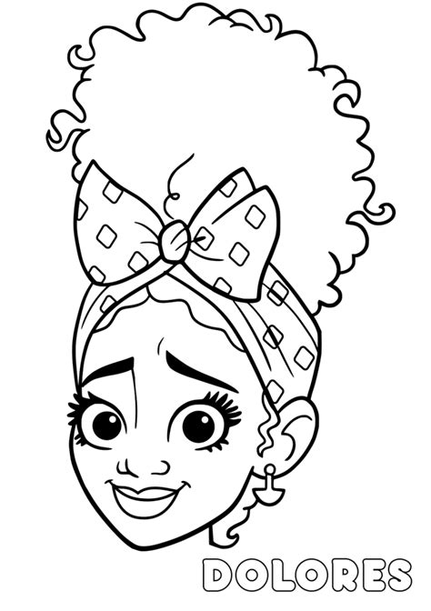 Face Of Isabela Madrigal Coloring Pages