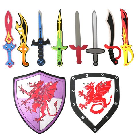 Buy Sorted Eva Foam Toy Swords And Shields Playset