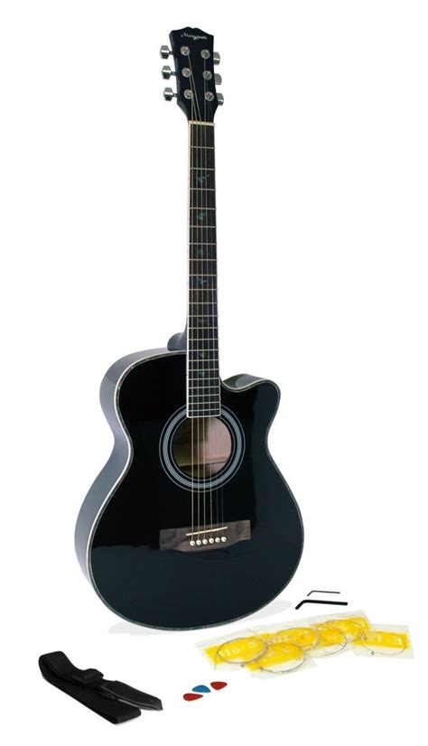 Electric Acoustic Guitar Martin Smith W 401e Bk Cutaway Black Music