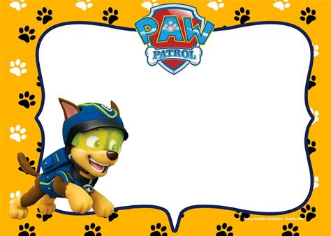 29 paw patrol toys for kids obsessed with chase toy notes. Paw Patrol Invitation Template - Blank Printable - Chase! - FREE Printable Birthday Invitation ...