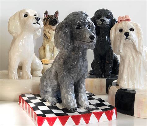 Custom Dog Statue Dog Paperweight Ceramic Dog Pet Sculpture Dog