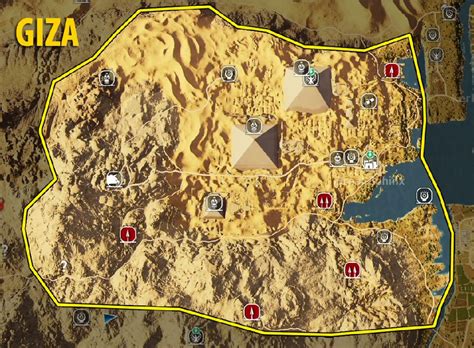 Mapa Giza Grobowce Papirusy Zagadki I Sekrety Assassin S Creed