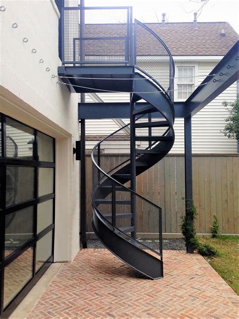 This Is An All Steel Code Compliant Spiral Stair Has A Flat Bar