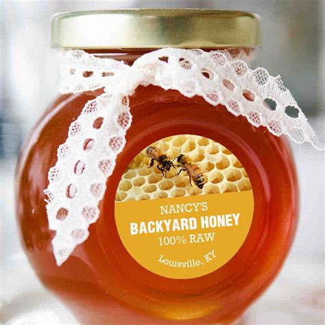 Honey Jar Labels Honey Jar Sticker Honey Bee Labels Homemade Honey Label Pw018 Etsy Honey