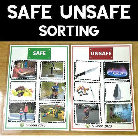 Safe And Unsafe Sorting Activity Resource For Teacher