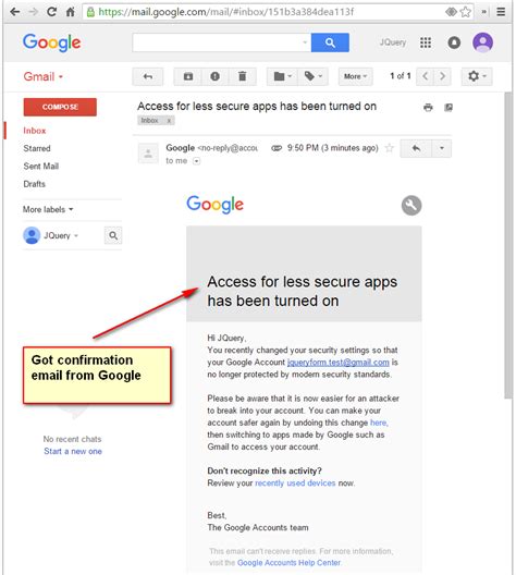 This will be a big problem i usually always set allow less secure apps to make sure it works. Use GMail SMTP server as JQuery Form mailer