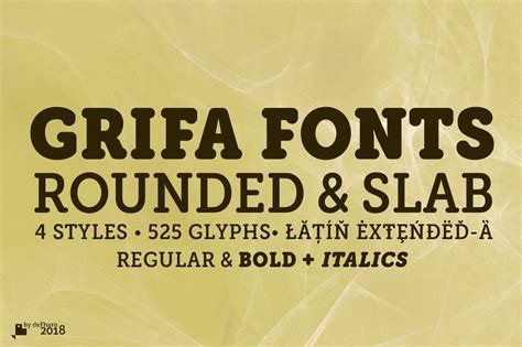 Grifa Rounded And Slab 4 Fonts Slab Serif Fonts Slab Serif Slab