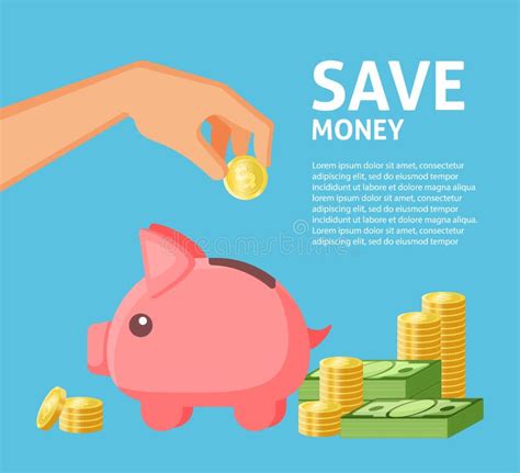 Save Money Social Media Banner Template Vector Illustration Stock