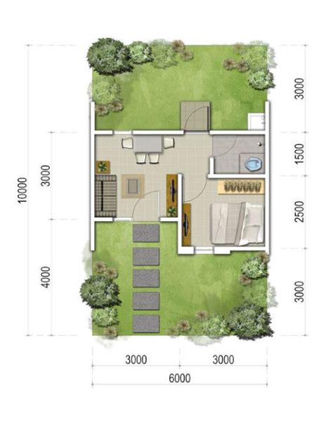 Desain rumah dengan garasi dan carport. Desain Rumah Minimalis Ukuran 6x10 1 Lantai - Rumah Desain