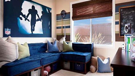 Some of the best mancave design ideas are centered around a sports team. Man Cave Ideas for Your Apartment - Rent.com Blog