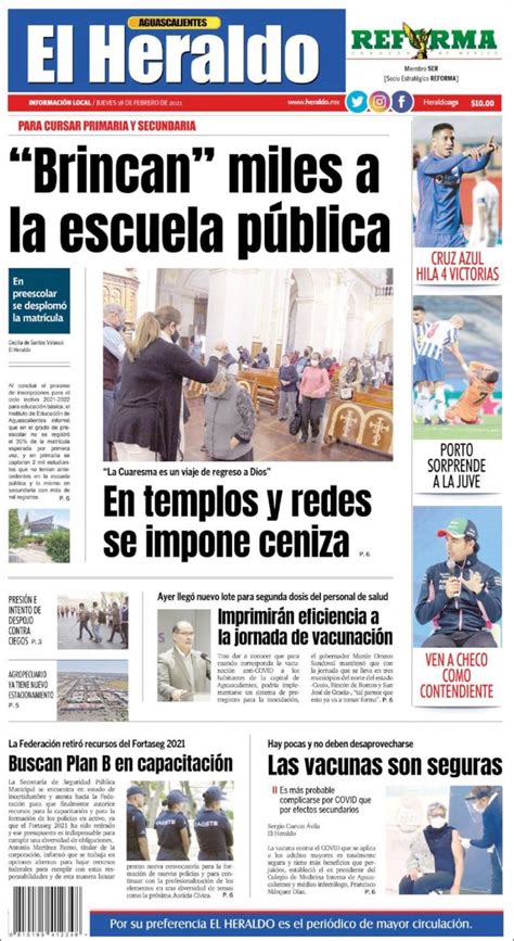 Newspaper El Heraldo De Aguascalientes Mexico Newspapers In Mexico