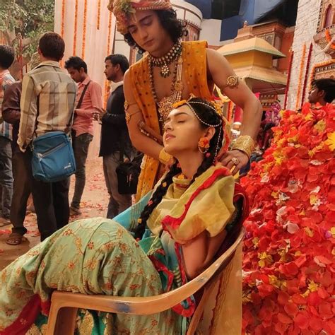 Radhakrishn Fame Sumedh Mudgalkar And Mallika Singh S Unseen Adorable Throwback On Set Photo