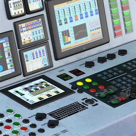 Control Panel Desk 3d Model