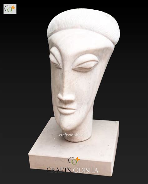 Modern Human Face Pink Sandstone Sculpture For Garden And Home Crafts