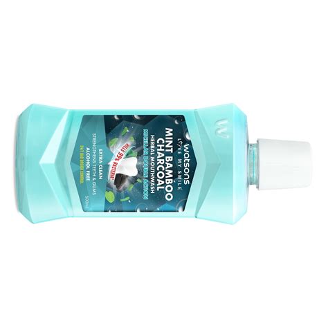 watsons love my smile mint bamboo charcoal herbal mouthwash 500ml watsons philippines