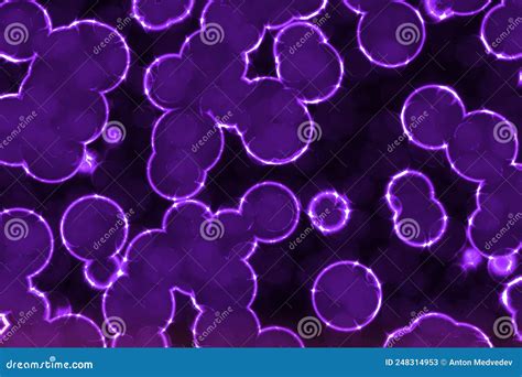 Creative Cute Purple Many Organic Cells Digital Drawn Texture