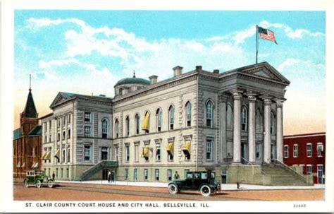 St Clair County Court House And City Hall Belleville Il Postcard Pc26