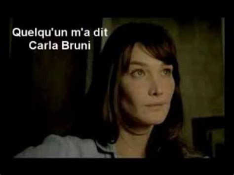 Bruni tedeschi carla, dupont alex christophe lyrics powered by www.musixmatch.com. Quelqu'un m'a dit - Carla Bruni - Lyrics, Paroles ...