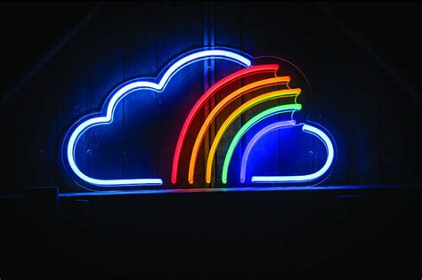 Cloud Rainbow Neon Sign Rainbow Neon Sign Cloud Neon Sign Etsy