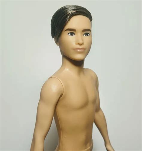 Barbie Fashionistas Nude Male Ken Doll Sculpted Hair Very Dark Skin Tone Picclick