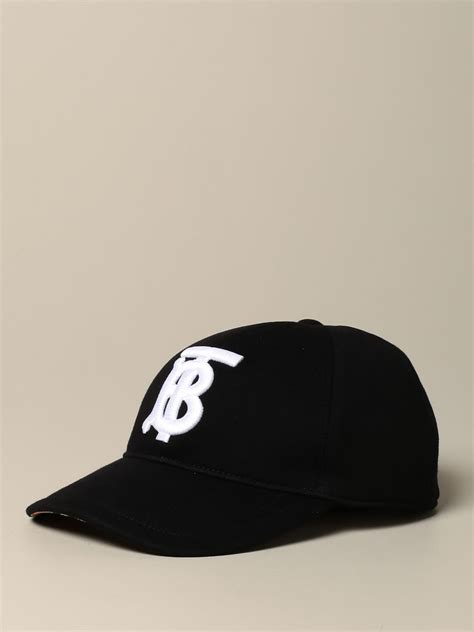 Burberry Baseball Cap With Tb Logo Black Burberry Hat 8010946