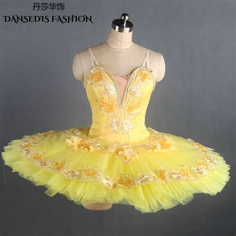 Newest Yellow Classical Pancake Ballet Tutu Dresswomengirls Ballerina