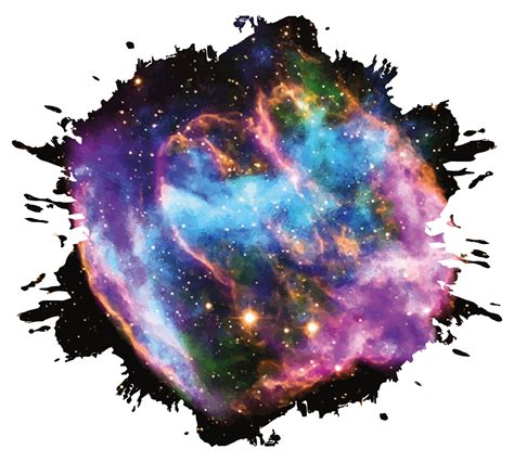 Vinyl Outer Space Stars Nebula Paint Splat Decor Adhesive Living Room