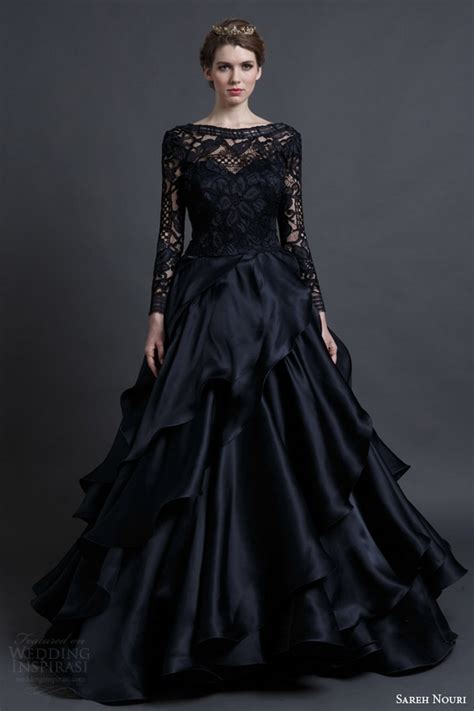 This meticulously tailored pick has all of the above in a classic combo of lace bodice and crepe skirt. 25 Glamorous Black Wedding Dresses - Luxury Pictures