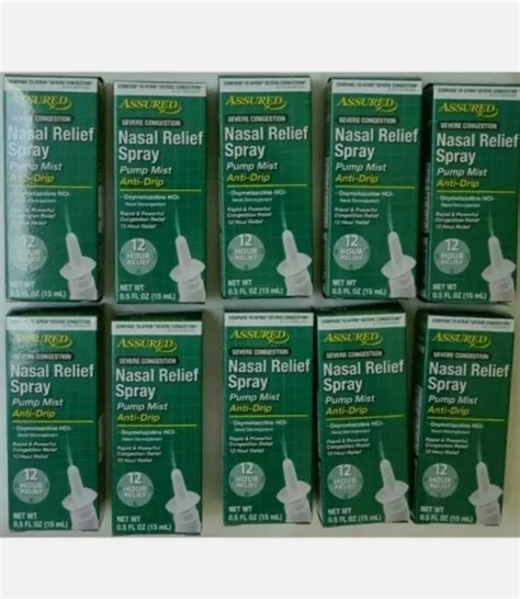 Assured Hr Nasal Relief Pump Mist Anti Drip Spray Oz Severe