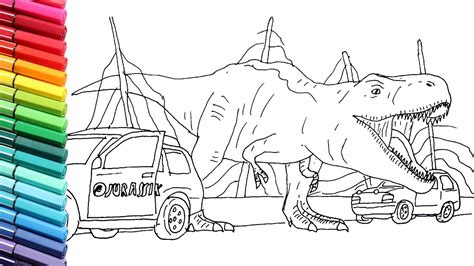 T Rex Coloring Page Jurassic Park My Xxx Hot Girl
