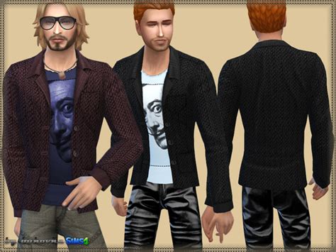 Jacket Salvador By Bukovka Sims 4 Male Clothes