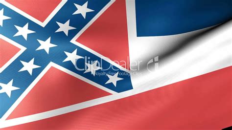 Mississippi State Flag Waving Royalty Free Video And Stock Footage