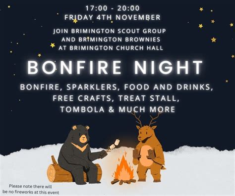 Join Brimington Scout Groups Bonfire Night Chesterfield District Scouts