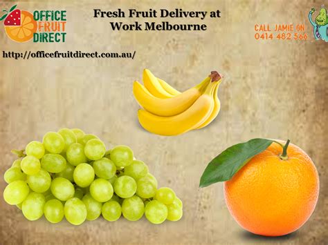And it's delivering to select suburbs for a limited time. Fresh Fruit Delivery at Work Melbourne Source: http ...