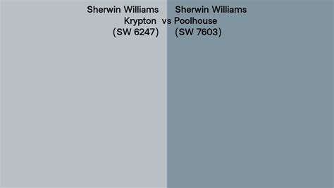 Sherwin Williams Krypton Vs Poolhouse Side By Side Comparison