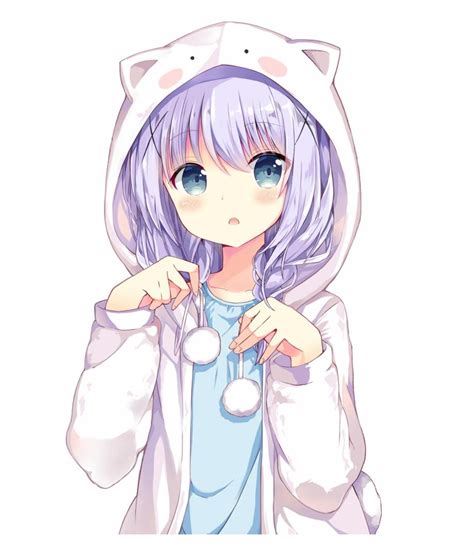Anime Cute Girl With Hoodie Wallpapers Wallpaper Cave