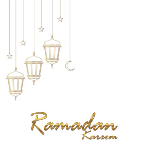 Ramadan Kareem Poster Calligraphy With Hanging Lanterns Ramadan
