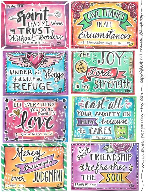 Free 6 To A Page Scripture Cards Printable
