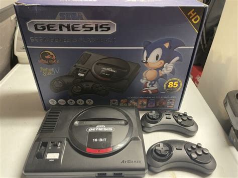 Atgames Sega Genesis Flashback 85 Built In Games Black For Sale