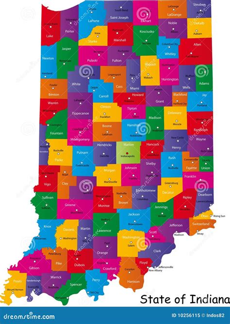 Indiana Map Cartoon Vector 30101431