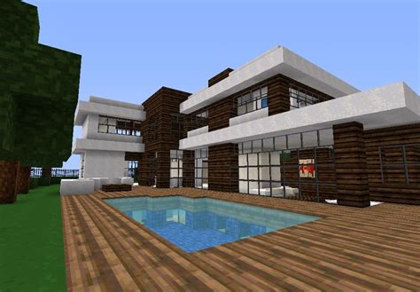 Modern Woodwool House Minecraft Map