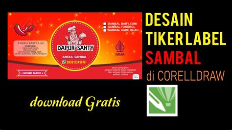 Desain Stiker Label Aneka Sambal Dapur Santy Youtube