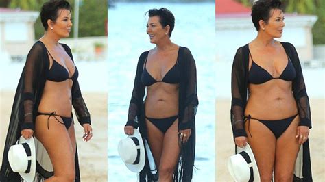 fit at 59 kris jenner shows off amazing bikini body on st barts shore momager in 8 must