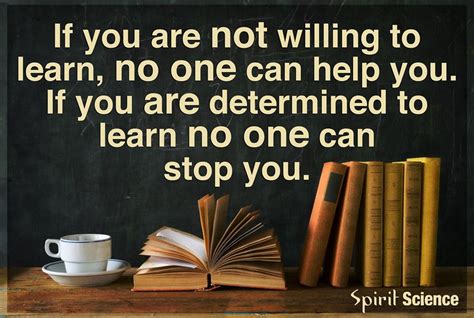 If You Are Not Willing To Learn No One Can Help You If You Are