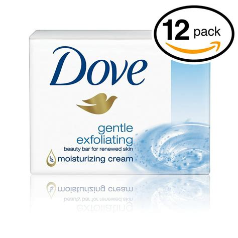Pack Of 12 Bars Dove Beauty Soap Bar Gentle Exfoliating Removes