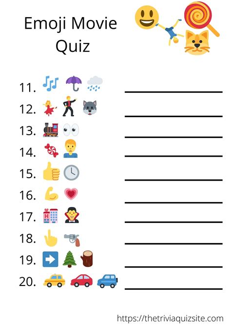 Free Printable Guess The Food Chain Emoji Pictionary Quiz Free