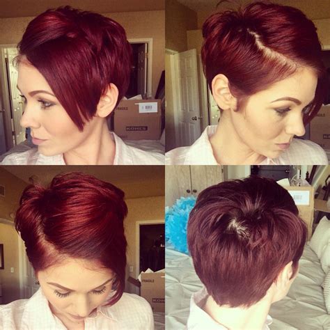 Hollywood collection short hair cut. Pixie 360 pinned back with a Bobby pin... #redhair #pixie ...