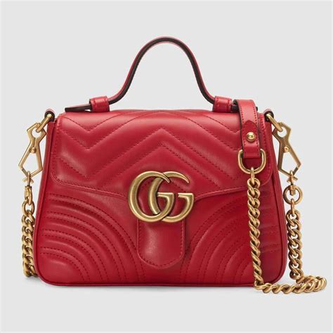 Gucci Gg Women Gg Marmont Mini Top Handle Bag In Matelassé Chevron
