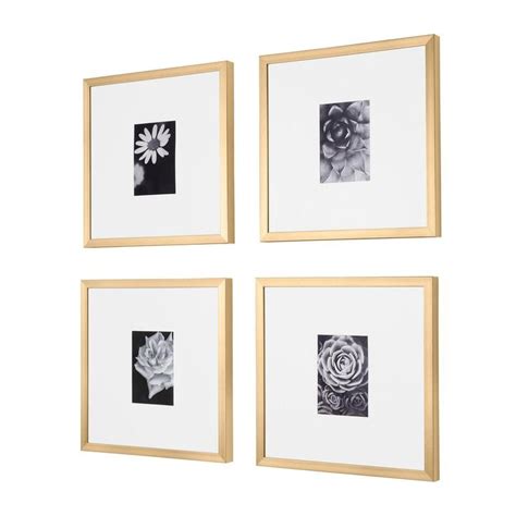 Stylewell Gold Frame With White Matte Gallery Wall Picture Frames Set