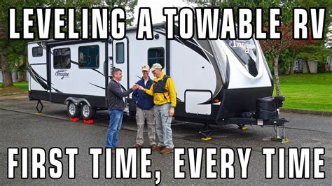 There are two different styles of travel trailer leveling systems that i would recommend; Leveling Travel Trailers & 5th Wheel RVs with LevelMatePRO - YouTube